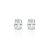 Aretes Bianca oval plata
