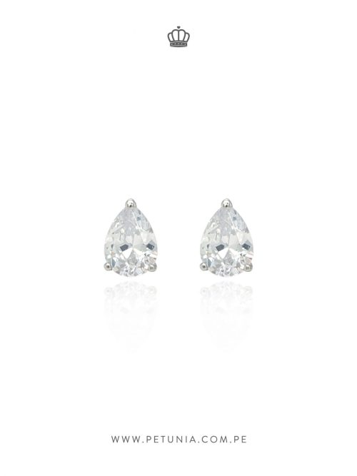 Aretes Bianca gota plata