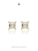 Aretes Bianca cubo dorado