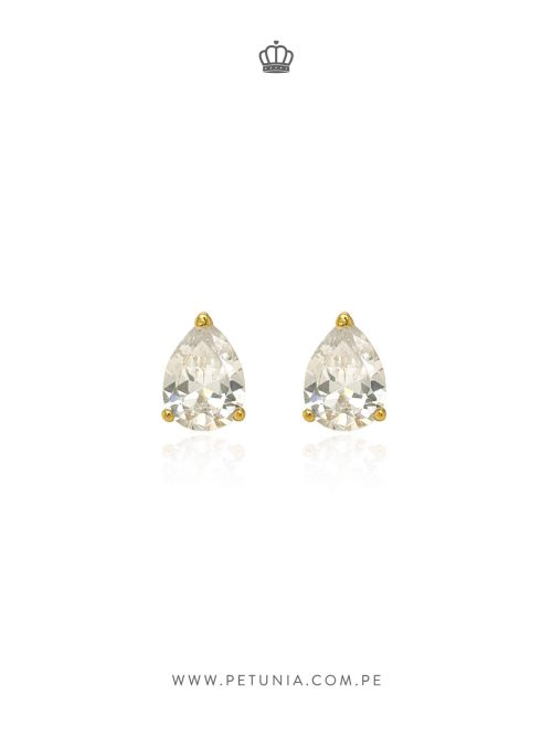 Aretes Bianca gota dorado