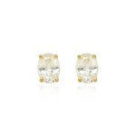 Aretes Bianca oval dorado