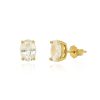 Aretes Bianca oval dorado