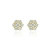 Aretes Layla 9mm Moissanita dorado