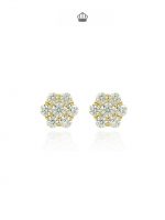 Aretes Layla xl Moissanita dorado