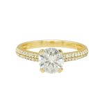 Anillo Amelie Moissanita dorado