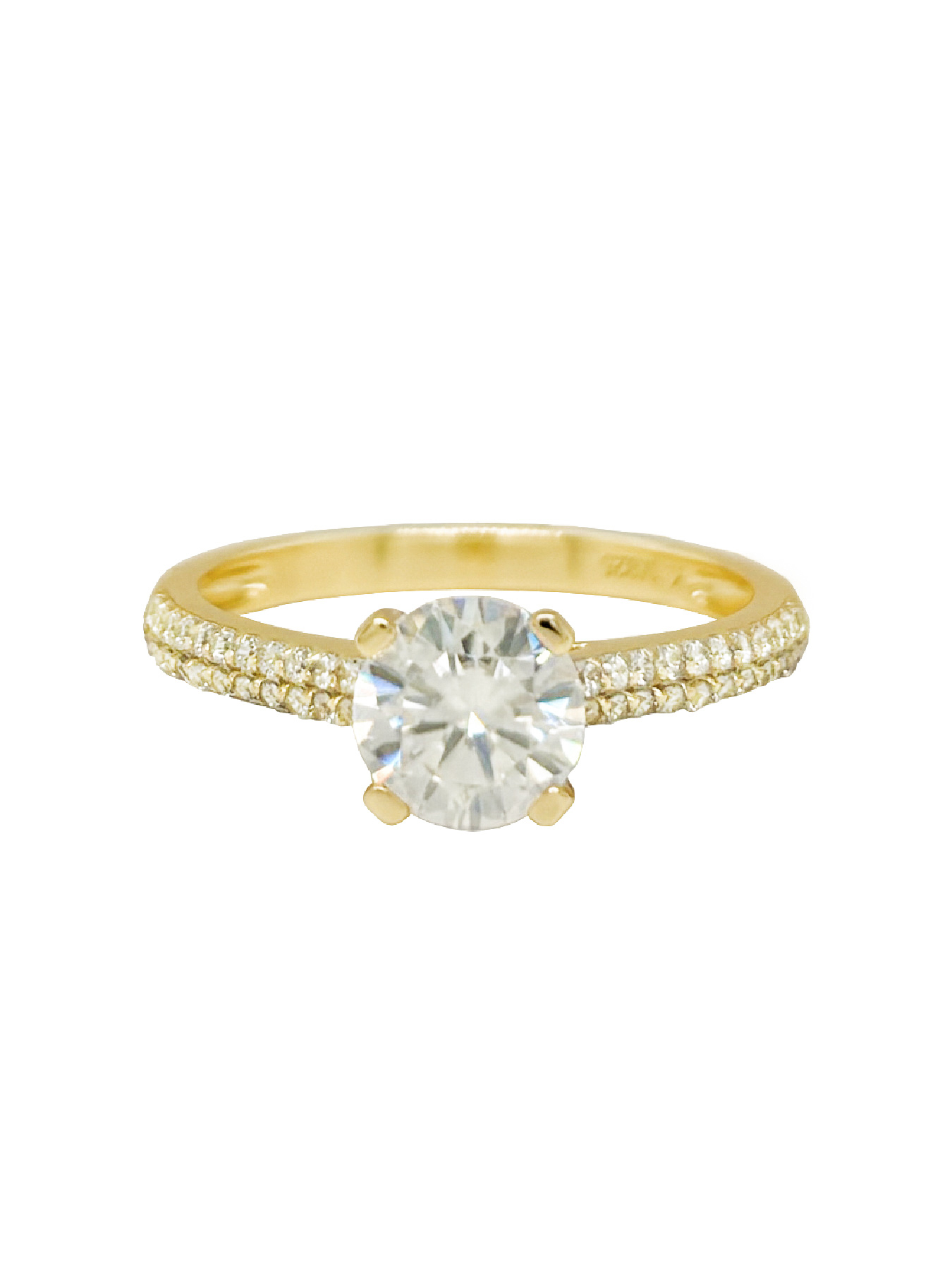 Plantilla Dimensiones Foto Productos Anillo Amelie Moissanita dorado - Imagen 1