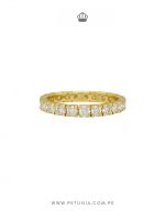 Anillo Abigail Moissanita dorado