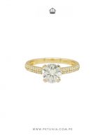 Anillo Amelie Moissanita dorado