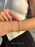 Pulsera Tennis Bezel Moissanita 2mm dorado