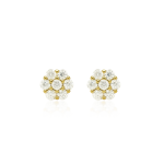 Aretes Layla Moissanita dorado 7 mm