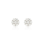 Aretes Layla Moissanita plata 7 mm