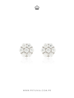 Aretes Layla Moissanita plata 7 mm