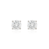 Aretes Stud Moissanita plata 6 mm