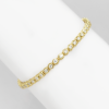 Pulsera Tennis Bezel Moissanita 3 mm dorado