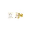 Aretes Bianca Baguette dorado 8 mm