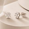 Aretes Layla Moissanita plata 7mm