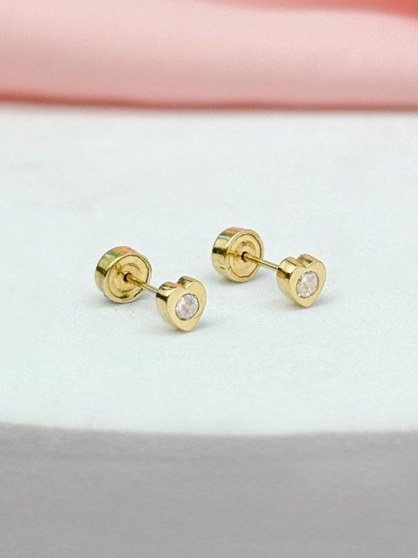 Aretes abridor circón Corazon