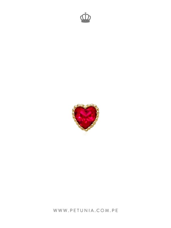 Piercing Ilusion heart rojo