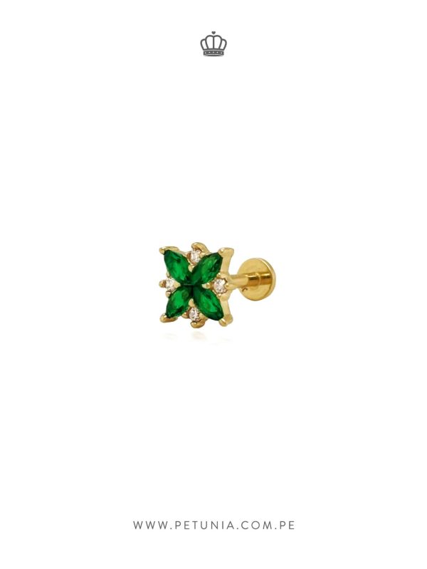 Piercing Gala verde 6 mm