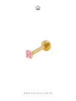 Piercing Vanessa cristal rosa 2 mm - Imagen 2