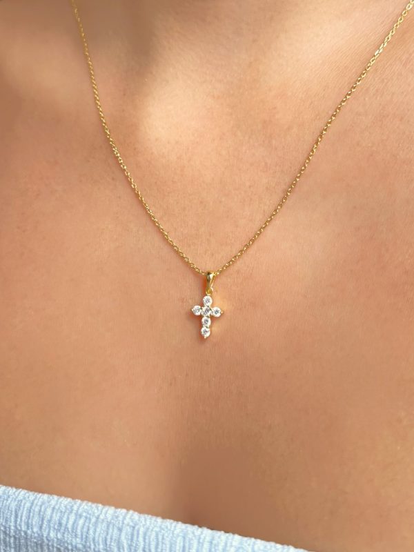 Cadena Gia Petit Moissanita dorado