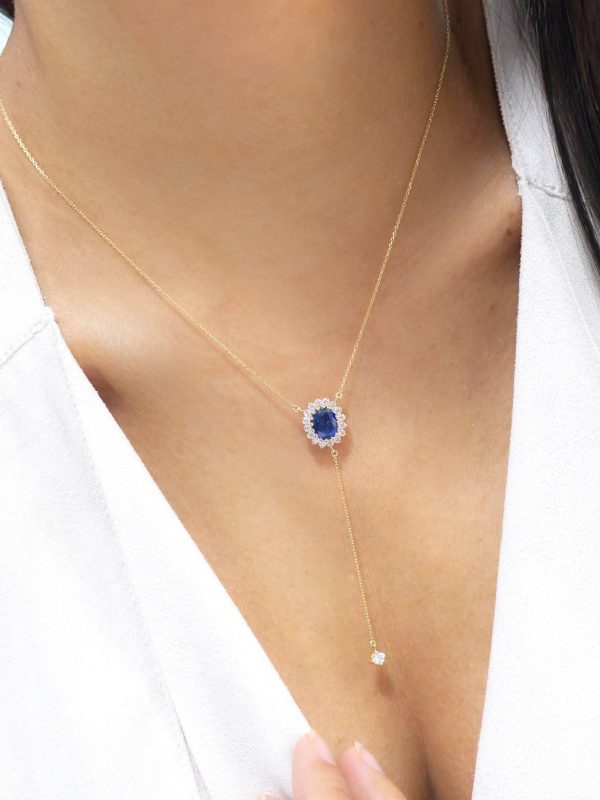 Cadena Cianita oro - Imagen 2