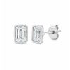 Aretes Kelly Moissanita plata