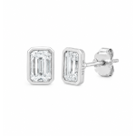 Aretes Kelly Moissanita plata