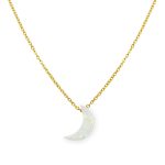 Cadena Luna opalo blanco