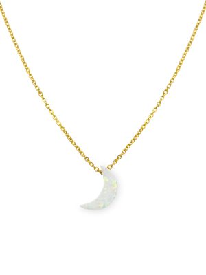 Cadena Luna opalo blanco