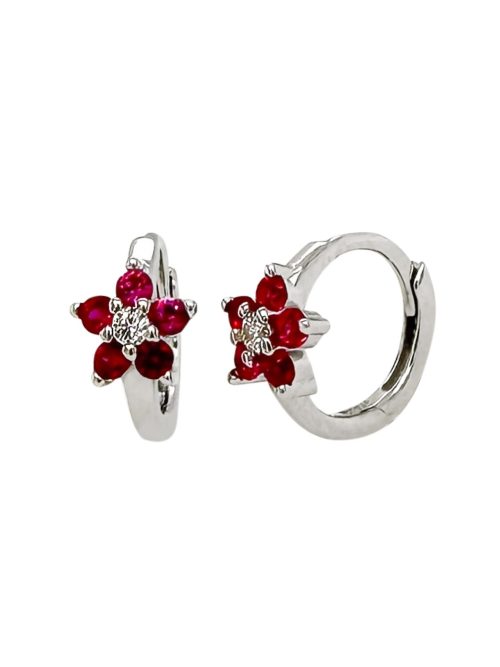 Argollas Roseta fucsia