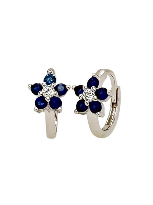 Argollas Roseta azul