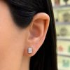 Aretes Kelly Moissanita plata