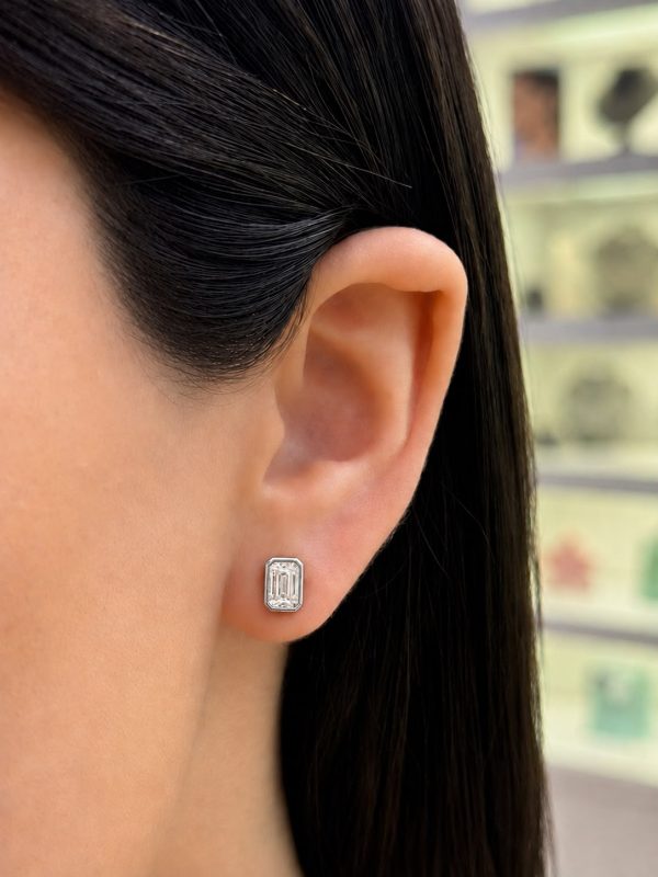 Aretes Kelly Moissanita plata