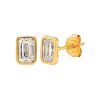 Aretes Kelly Moissanita dorado