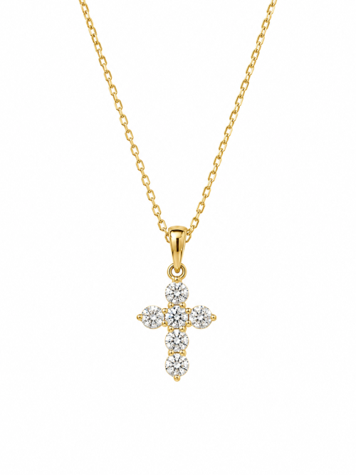 Cadena Gia Petit Moissanita dorado