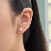 Aretes Perla plata 6 mm