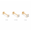 Piercing Valeria diamante lab 3 mm