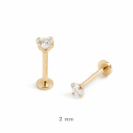 Piercing Valeria diamante lab 2 mm