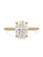 Anillo Eliza Moissanita dorado