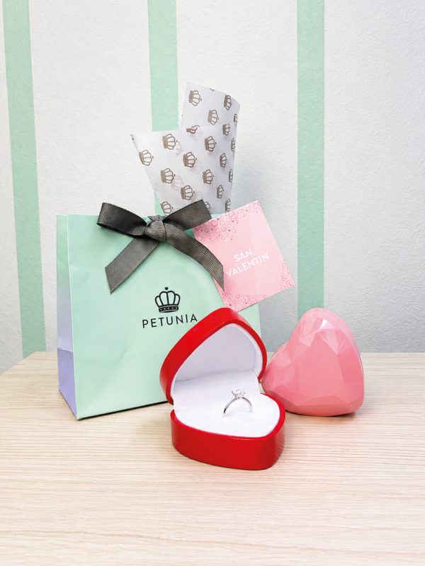 Caja para Anillos con luz Led corazon