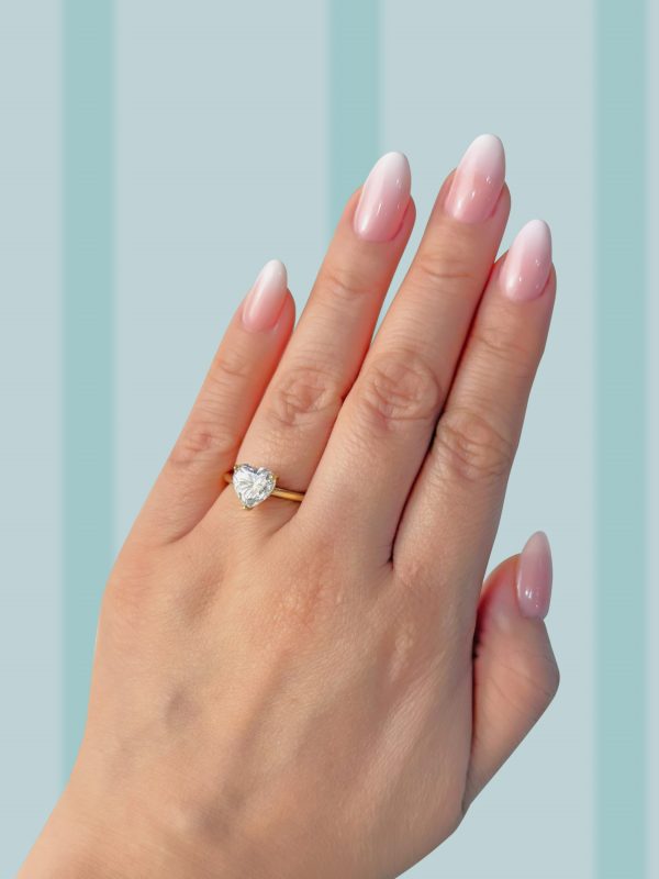 Anillo Shirley Moissanita dorado - Imagen 2