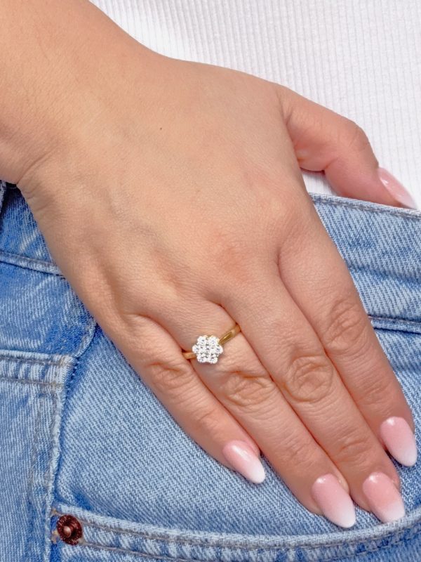 Anillo Layla Moissanita dorado - Imagen 2