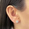 Aretes Olive Moissanita dorado