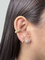 Aretes Corazon petit dorado - Imagen 2