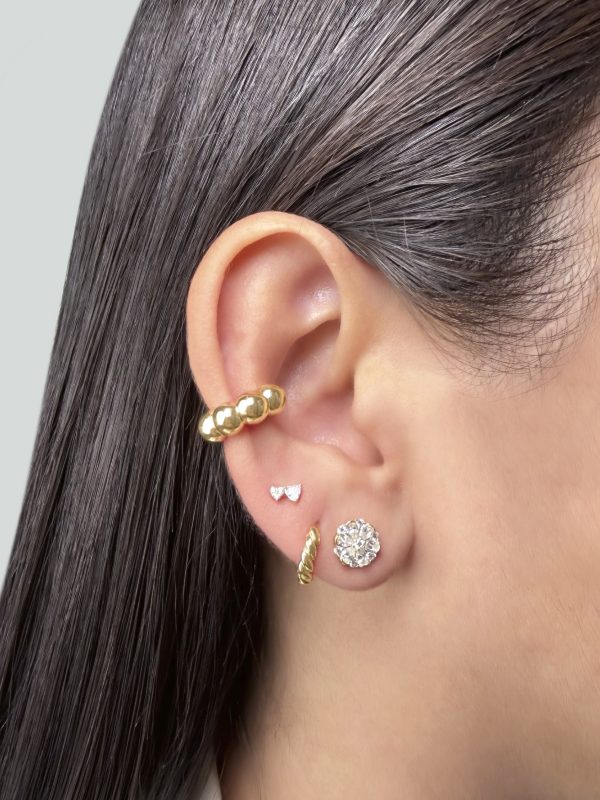 Aretes Corazon petit dorado - Imagen 2