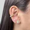 Aretes Peonia dorado