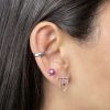 Aretes Roseta Fucsia