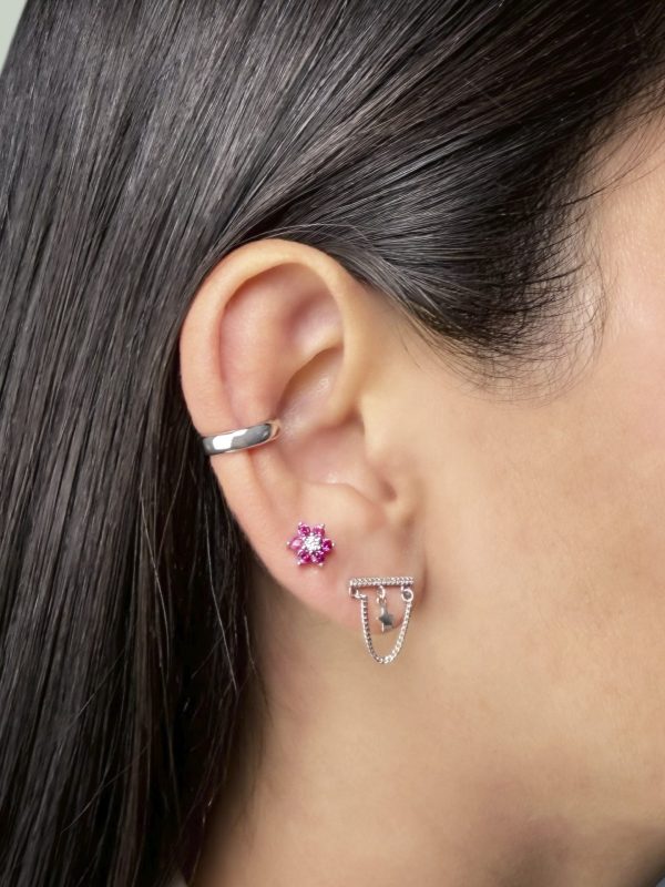 Aretes Roseta Fucsia