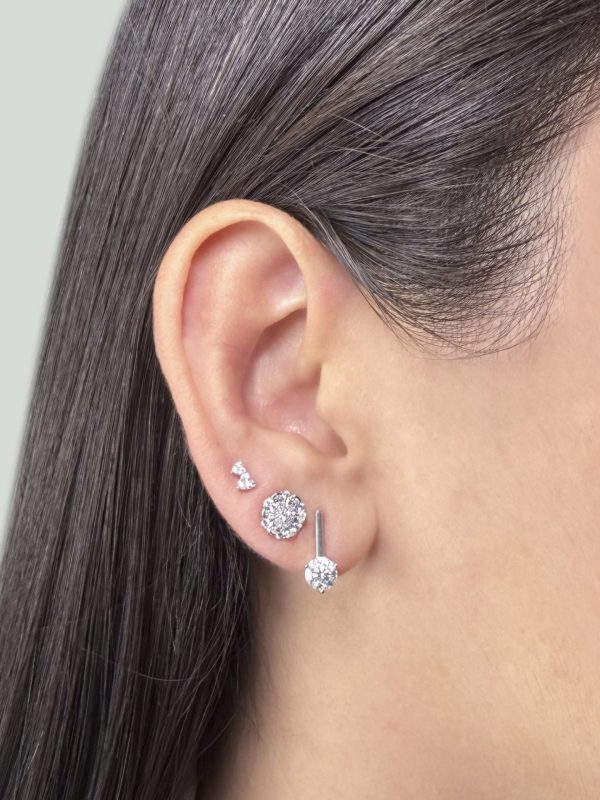 Aretes Peonia plata